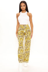Let It Flow High Rise Straight Leg Jeans - Brown/combo Ins Street